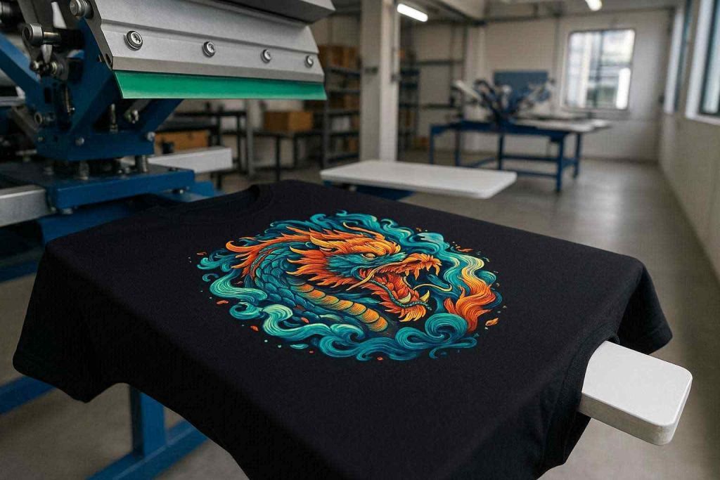 hasil sablon kaos digital dengan desain full color