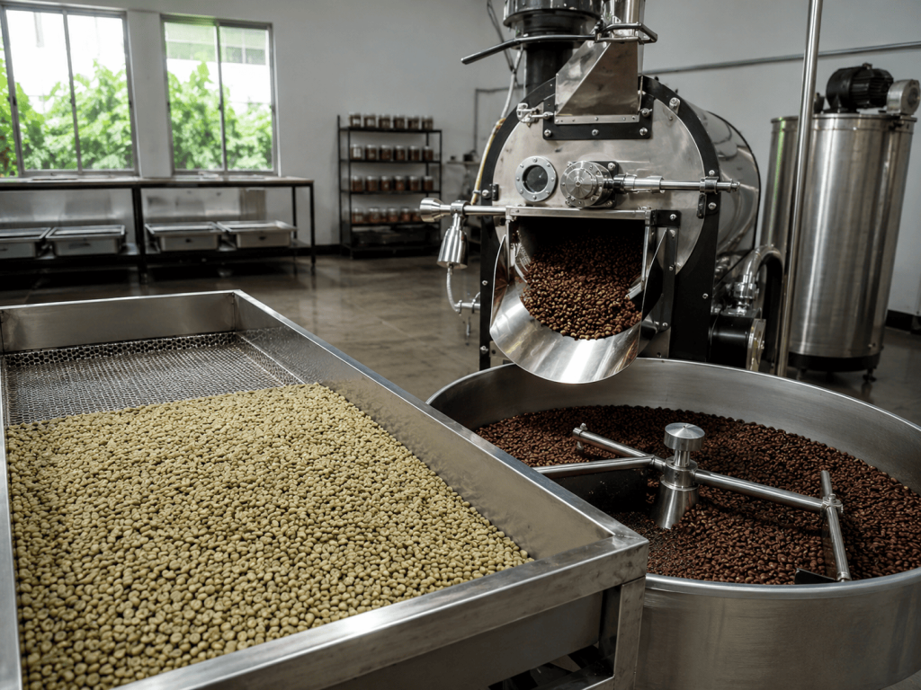 suhu sangrai kopi stabil