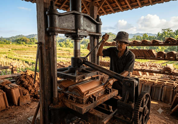 mesin cetak genteng untuk pemula